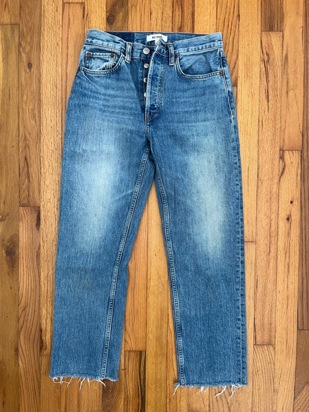 Re/Done Relaxed Straight Blue Women’s Jeans